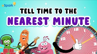Telling Time to the Minute Song | Minute Hand 'Round the Clock | 2nd-3rd Grade Math | eSpark Music