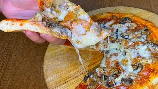 Non comprerai mai più la pizza dopo questo video!  Pizza fatta in casa come in una deliziosa pizzeri