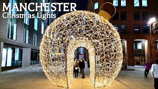 🇬🇧 MANCHESTER 🎄🎅 Christmas Walking Tour 2021| Christmas Market tour | England, UK | 4K video