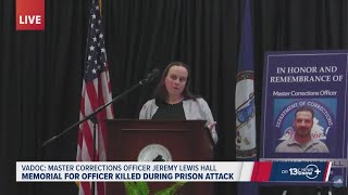 Memorial for Virginia Corrections Officer Jeremy Lewis Hall killed by inmate