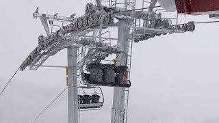 Detachable Ski Lift Load Test Barrels of Water