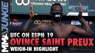 Ovince Saint Preux misses weight for first time in career | UFC on ESPN 19 weigh-in highlight