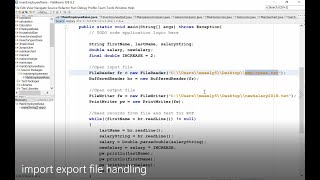 JAVA - Lesson #157 - Import Export File Handling