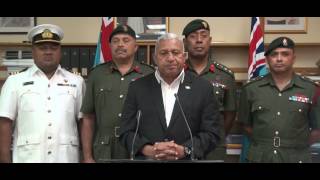 Fijian Prime Minister Delivers Statement To The Nation On Peacekeeping Troops