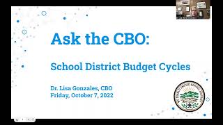 Ask the CBO - School District Budget Cycles