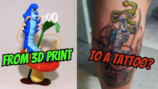 I Turned My 3D Print into a REAL Tattoo!