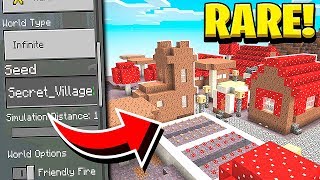 RARE MUSHROOM VILLAGE SEED in Minecraft! (Pocket Edition, PS4, Xbox, PC, Switch)