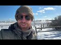 sledding down the wildwood boardwalk a snow day