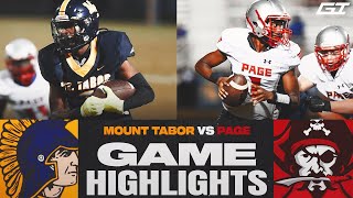 Mount Tabor vs Page | Battle of the 336 | NCHSAA FB 2022