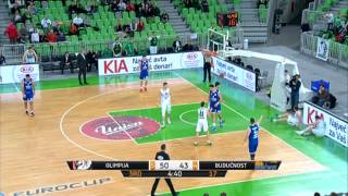 Block by Gregor Hrovat on Darko Planinić (Union Olimpija - Budućnost VOLI, 15.2.2015)