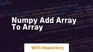 numpy add array to array