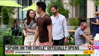 Spark on the Circle mini-park opens at downtown Indianapolis' Monument Circle