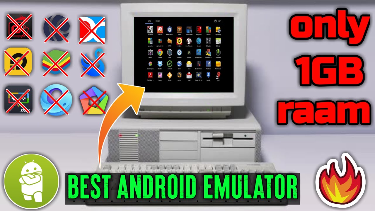 Best Android Emulator For 1GB Ram PC Or Laptop - YouTube