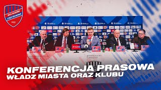 Konferencja prasowa ws. rozbudowy infrastruktury sportowej w Częstochowie
