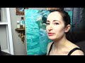 i painted an underwater scene it took 26 hours oil painting time lapse realistic water