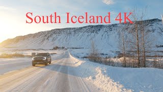 South Iceland 4K - Christmas Time - Driving from Hotel Grimsborgir to Selfoss