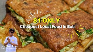 Indonesian Street Food - $1 ONLY  Martabak Telor  - Street food in Bali, Indonesia