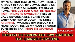 My neighbor texted me a photo of a man inside my house... I work offshore 14 days at a time.
