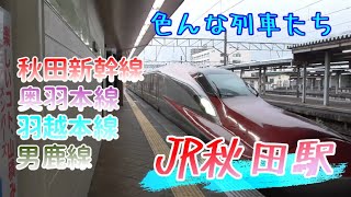 【秋田駅】肌寒い雨の中発着する色々な列車たち　2021/11/12