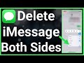 Can You Delete iMessages From Both Sides?