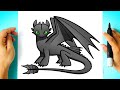 How to DRAW TOOTHLESS DRAGON