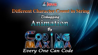 Different Character Count in String | Strings in java | core java | java | Coding Maxima | Coding