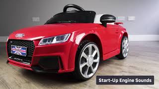 Audi TT RS Licensed 12v Battery Electric Ride On Car For Kids With Parental Remote Control