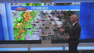 Warm today with severe storms possible later tomorrow
