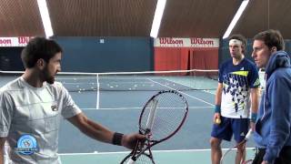 Janko Tipsarevic \u0026 Dominik Schulz practicing @ Alexander Waske Tennis-University.