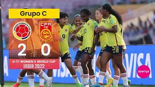 Resumen Colombia 🇨🇴 2 - 0 China 🇨🇳 Mundial Sub 17 femenino India 2022