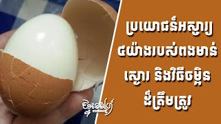 ស្រលាញ់សុខភាពគួរដឹង! ប្រយោជន៍អស្ចារ្យ ៤យ៉ាងរបស់ពងមាន់ស្ងោរ និងវិធីចម្អិនដ៏ត្រឹមត្រូវ