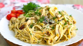 How to Make Yummy Chicken Fettuccine Alfredo | فتوچینی آلفردو با مرغ | Tavuklu Fettucine Alfredo