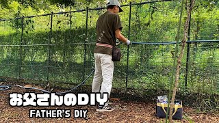 【ルンルンの裏庭】庭のホースを新調しミストシャワーを設置しました【お父さんのDIY】