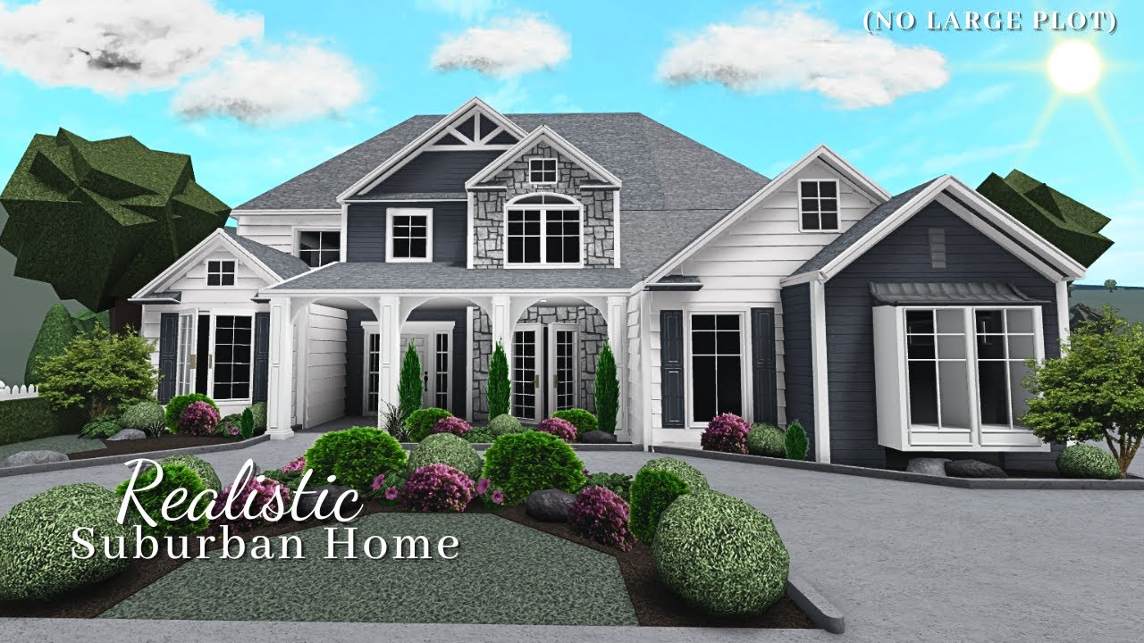 Bloxburg: Realistic Suburban Home (part-1) | (NO LARGE PLOT) | House ...