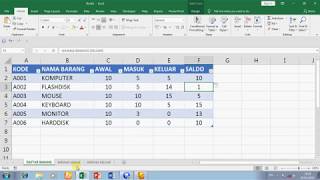 MEMBUAT APLIKASI STOCK BARANG DI MS EXCEL (INVENTORY)