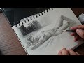 art vlog sketching on a slow snowy day sketchbook figure drawing from life and photographs