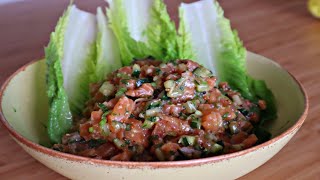 Salmon Tartare Asian Inspired | ASMR Cooking | 21/12