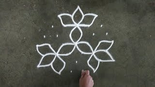 7×4 dots rangoli designs for beginners | sankashti chaturthi special rangoli | thipkyanchi rangoli