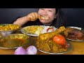 asmr eating spicy chicken curry mutton curry egg curry best indian food mukbang foodie india