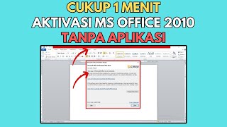 Cukup 1 Menit ! Cara Aktivasi Microsoft Office 2010 Tanpa Aplikasi - Product Activation Failed