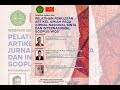 Webinar Pelatihan Penulisan Artikel Ilmiah Pada Jurnal Nasional Sinta dan Internasional Scopus/WOS