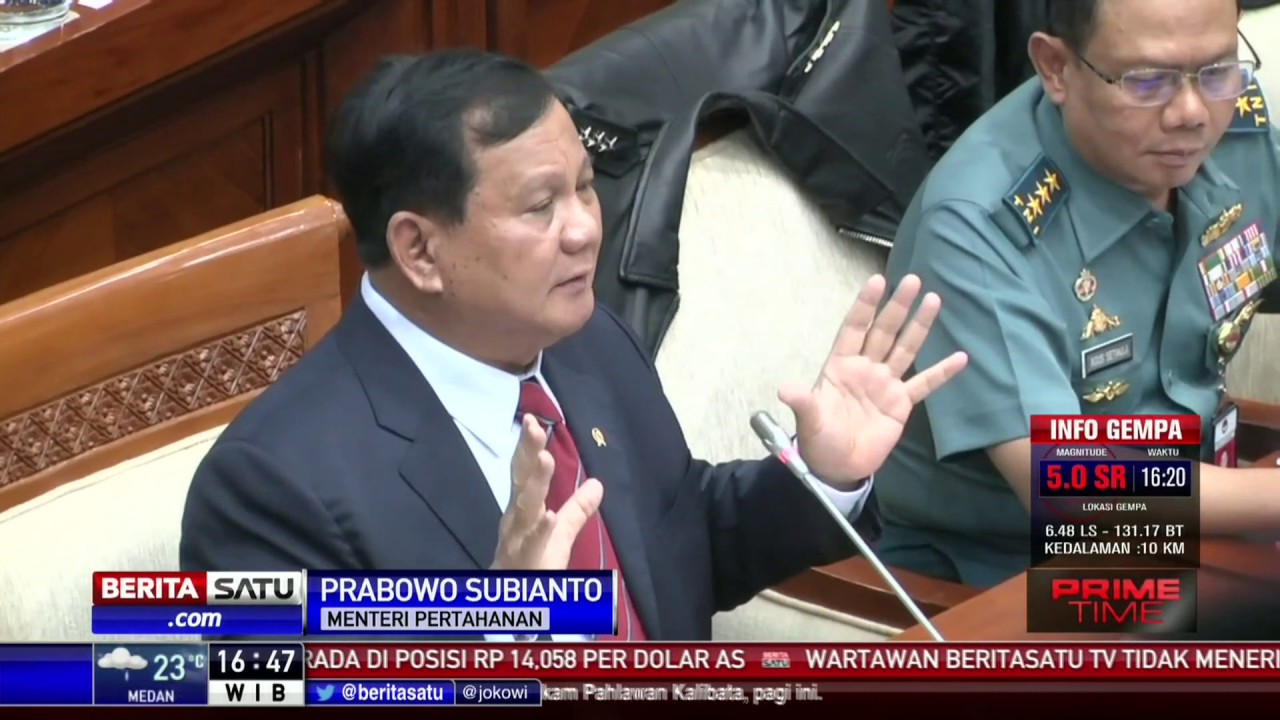 Debat Prabowo Dan Komisi I DPR Soal Rapat Terbuka Atau Tertutup - YouTube