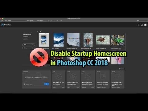 Disable Photoshop CC Startup Homescreen Disable Photoshop CC Startup Homescreen