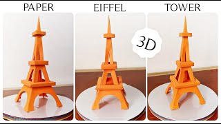 DIY Eiffel Tower Paper Sculpture For Home Decor | 3D Paper Crafts