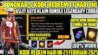 FREE FIRE REDEEM CODE TODAY 23 FEBRUARY| FF REWARDS REDEEM CODE | FF REDEEM CODE TODAY23 FEBRUARY