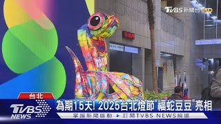 2025台北燈節主燈「福蛇豆豆」亮相！2/2正式開展｜TVBS新聞 @TVBSNEWS01