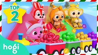 🎄 Learn Colors with Christmas Train and Slide ❤️｜Colors for Kids｜Hogi Christmas｜Hogi Pinkfong