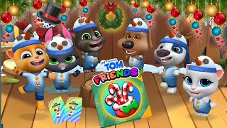 🌈🎄☃️❄️🥶Best Christmas Kitty party at home❄️☃️🎄Talking Tom Friends❄️Candy Cane album complete 🥶🎄🌈