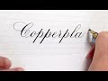 copperplate calligraphy real time