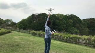 Phantom4Proのハンドリリース＆ハンドキャッチ練習